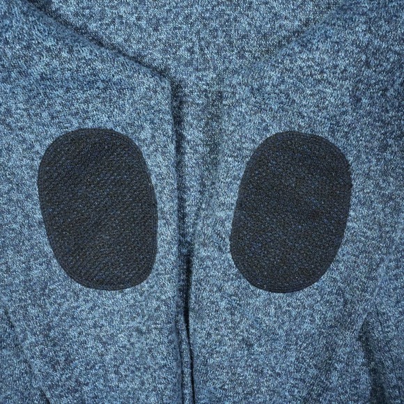 YeoKou Mens Cashmere Wool Blend Full Zip Cardigan Sweater Blue Plaid Lined XL - Picture 9 of 10